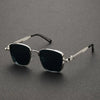 Retro Fashion Punk Steam Style Glasses, Square Metal Frame Men's and Women's Glasses, Party Decorative Eyewear